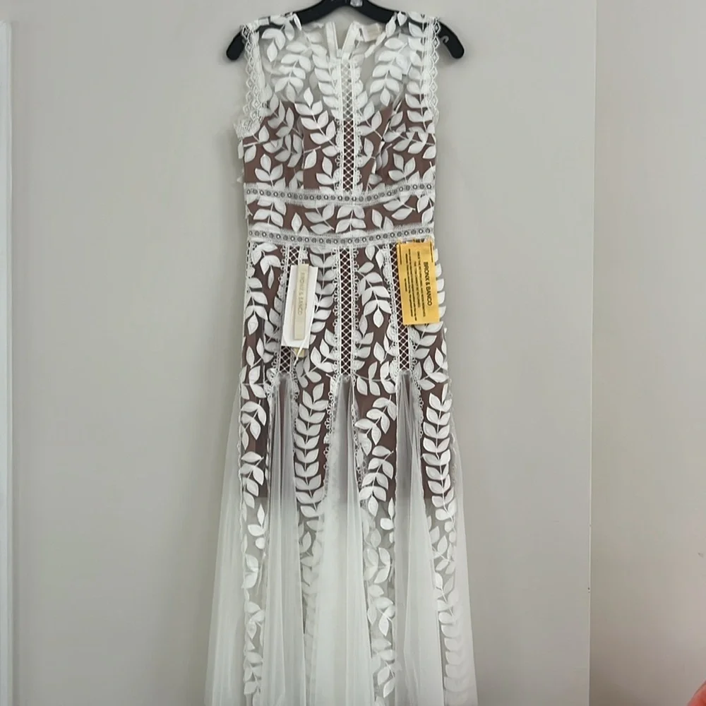 Bronx and Banco White Lace Midi Dress - Picture 5 of 13